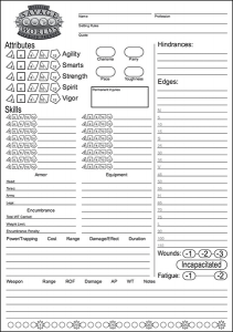 Savage worlds deluxe character sheet pdf